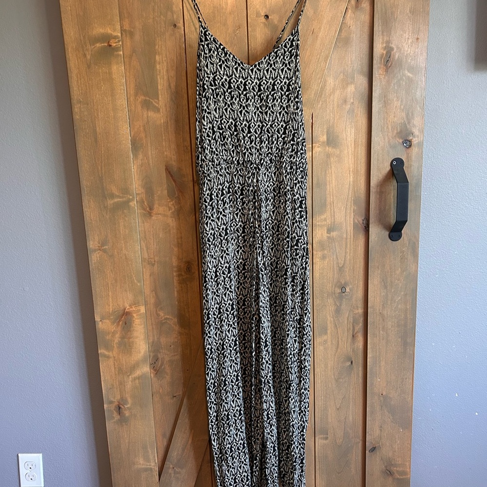 Black and White Patterned Jumpsuit